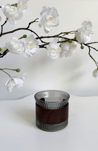 Jarro De Café De Vidrio Térmico Con Cobertor De Madera Gris 100 Ml Gala
