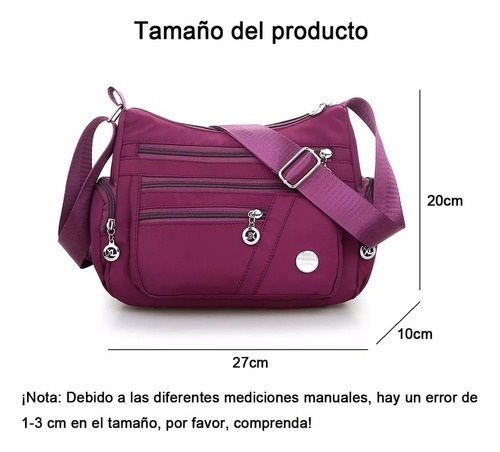 Y Bolsa Impermeable Dama Mujer Mochila Mariconera Cruzada