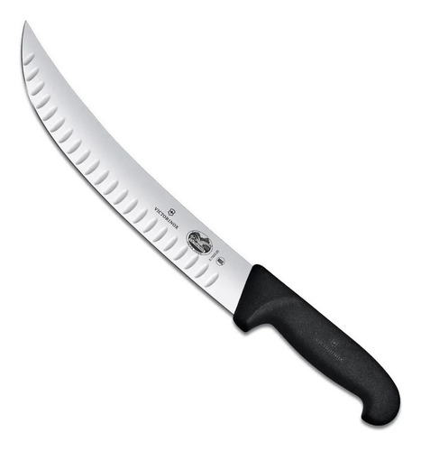 Cuchillo para carnicero con hoja curva, 10 pulgadas, estilo Victor Inox Salt Bae, color plateado