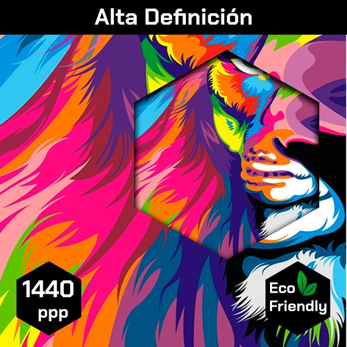 Cuadro Decorativo Canvas Animales Leon De Colores Vertical
