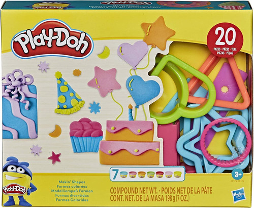 Play-doh Makin Shapes Create It Kit Para Niños De 3 Años En