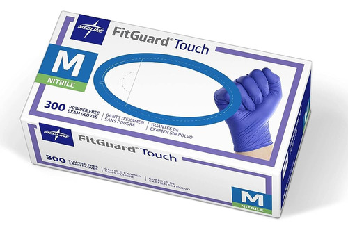 Medline Fitguard Touch Guantes De Examen De Nitrilo, 300 Con