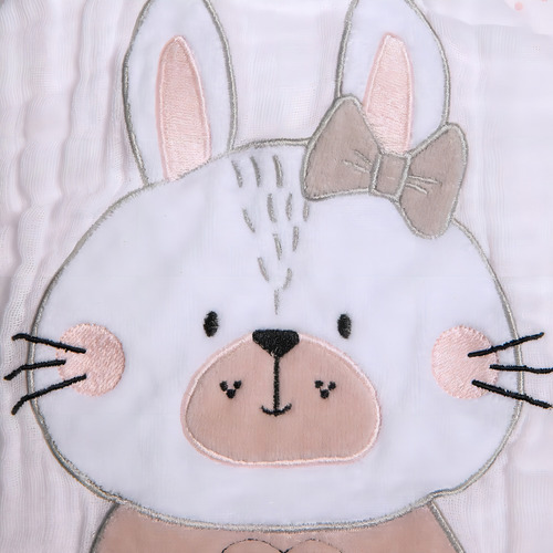 Toalha De Banho Soft Papi Friends C/ Capuz Bordado 90cm X 75