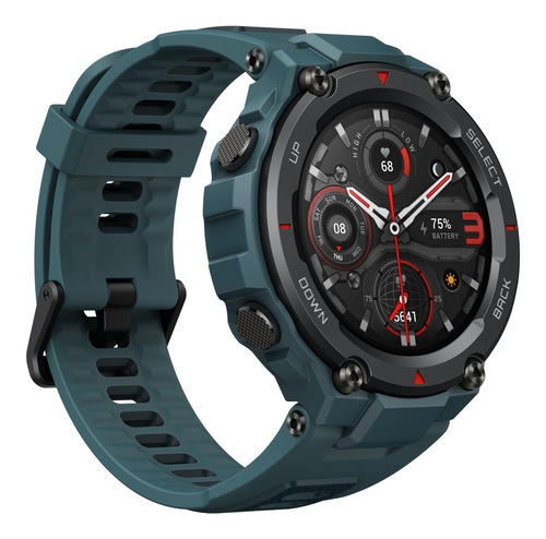 Smartwatch Amazfit Sport T-Rex Pro 1.3" caja 47.7mm de policarbonato meteorite black, malla meteorite black de silicona A2013