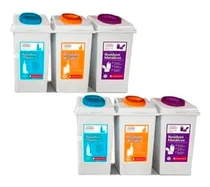 Comprar Estacion De Reciclado Colombraro 6 Cestos Adosables 60 Lts