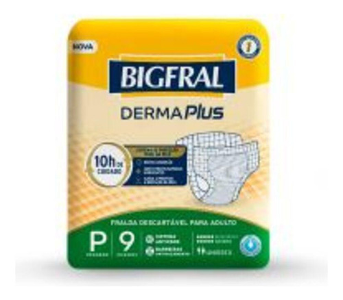 Fralda Bigfral Regular Plus Tamanho P Com 9 Unidades