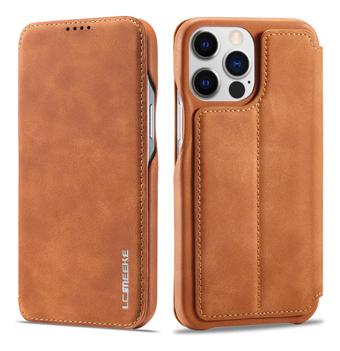 2 Capa Magnética De Couro Flip Wallet Para iPhone
