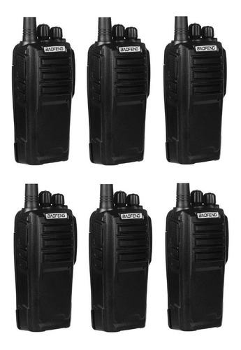 Pack 6 Radio Walkie Talkie Portatil Baofeng Uhf Uv-6d