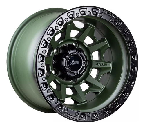 Llantas 15x10 5x114.3 Et-44 Ams Olive Drab Green/matte Black