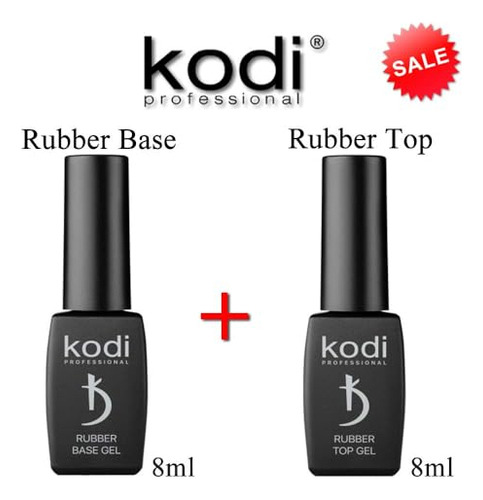El Mejor Set 2 En 1 Base De Goma De 8 Ml + Tapa De Goma De 8