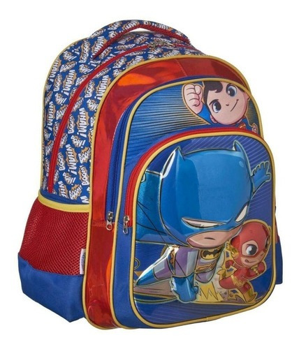 Mochila Escolar Dc Super Friends Marca Urbania Color Azul