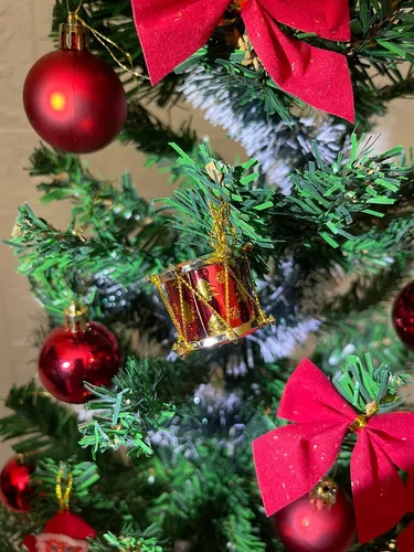 Arvore Natal Grande Decorada Completa 120cm Pisca Led Luxo
