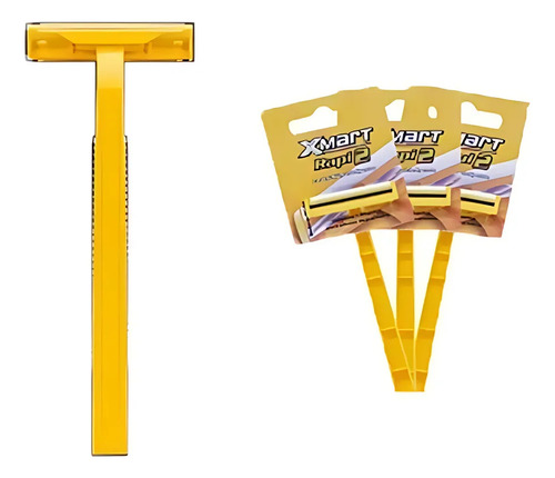 Maquinas De Afeitar X24U Descartables Xmart Rapi2 Modaxpress Doble Hoja De Acero Inoxidable Ideal Uso Personal Diario Para Viajes Gimnasios Afeitado Suave Y Comodo Banda Lubricante Menor Irritacion