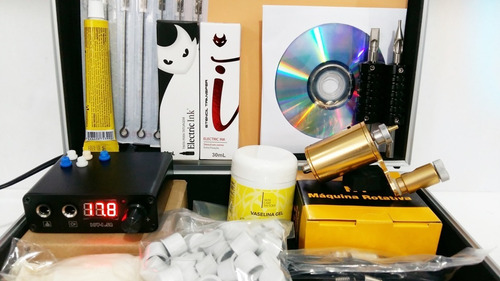 Imagem 2 de 4 de Kit Tatuagem Tattoo Master Black Com Maleta, Profissional*
