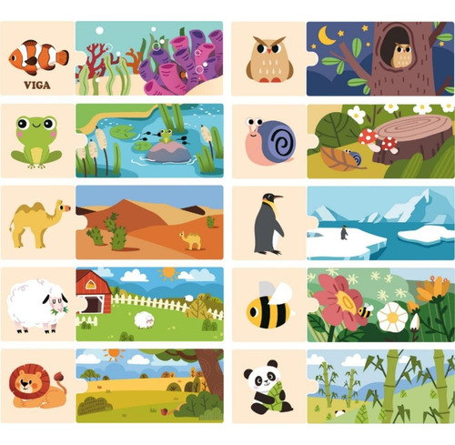 Puzzle Animales 20 Pcs Para Niños - Viga
