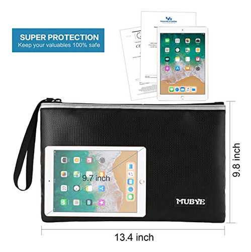 Bolsa Impermeable Ignífuga A4 Para Documentos Importantes