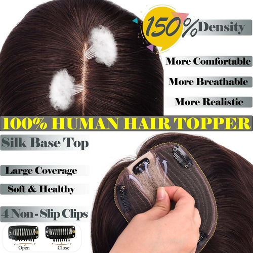 Extensiones De Cabello Humano Real Para Mujer, Sin Flequillo