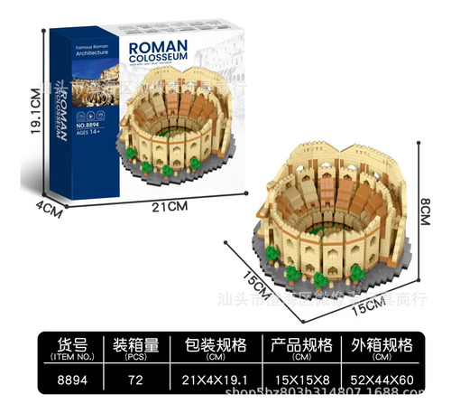 8894 Mini Coliseo Coliseo Set De Construcción Diamante