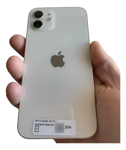 iPhone Apple 12 Branco 64 Gb Impecável ((leia Á Descrição))