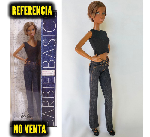 Barbie Basics Jeans, Colección2, Modelo 08, Molde Mbili,afro (Usado)