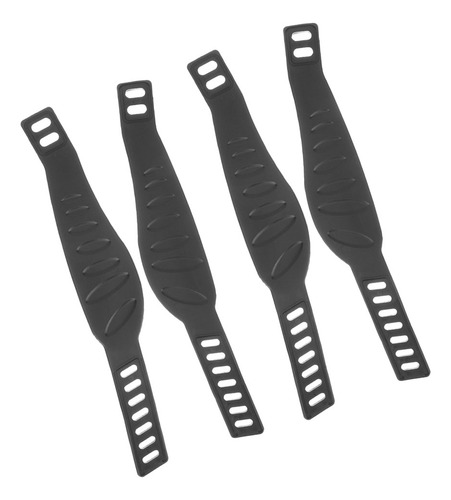 2 Pares De Correas Ajustables De Goma Para Pedales De Bicicl