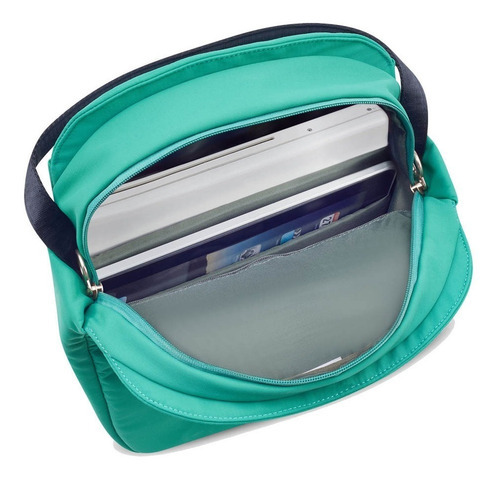 Mochila Portanot. 13 Con Proteccion Rfid Delsey Securstyle Color Verde claro