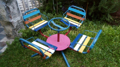 Calesita De Jardin 4 Asientos Cintas Pvc No Hago Envios (Usado)