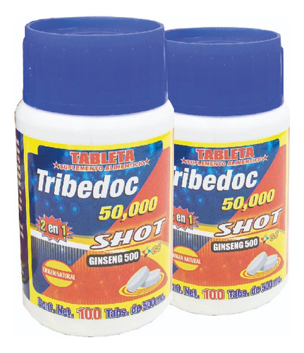 Kit 2 Suplemento Alimenticio Tribedoc Con Shot Max Sabor Sin Sabor