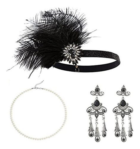 (b) Set De Accesorios De Disfraz De Flapper Gatsby De Los Añ