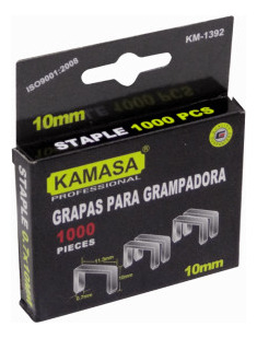 Kamasa Corchetes 10mm Rectangular 1000-un Grapas Grampas 