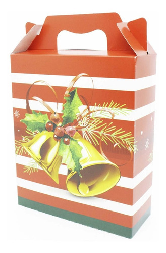 10 Maletas Retangulares Montáveis De Natal - 15 X 18 Cm