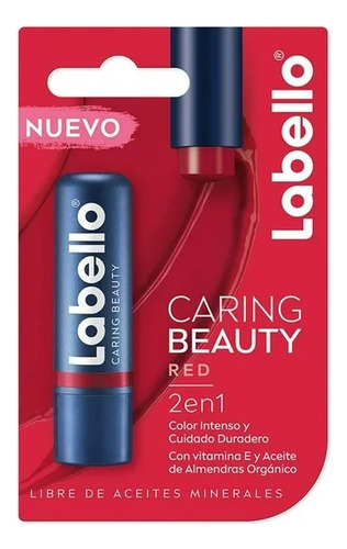 Bálsamo Labial Labello Caring Beauty Red 4.8 G
