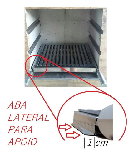 Parrilla de barbacoa premoldeada 58x40