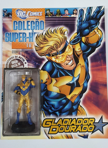 Dc Comics Figurine Eaglemos Gladiador Dourado Nº18 Miniatura