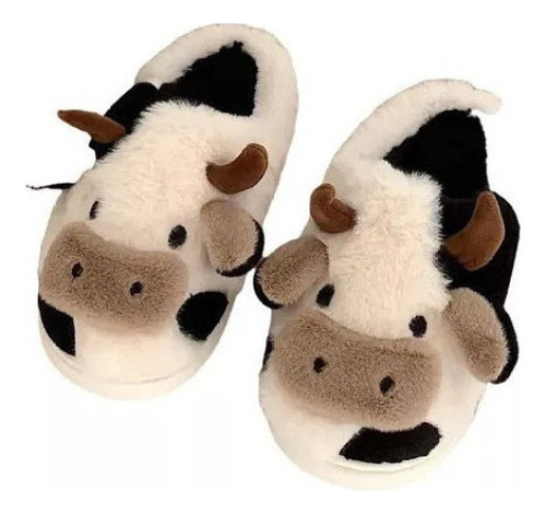 Lindas Pantuflas Femeninas De Animales Vacas Animados