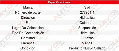 2 Amortiguadores Hidraulicos Delantero Pointer 00/09