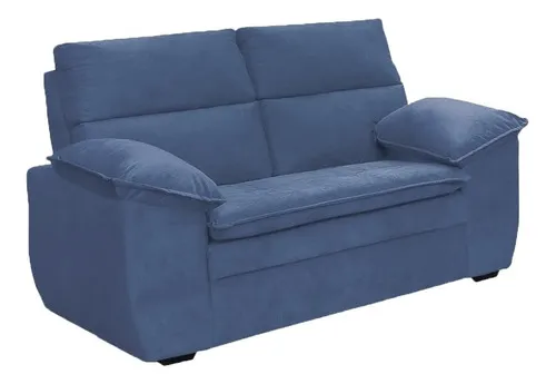 Sillón Premium LG Amoblamientos 2 Cuerpos Tela Azul