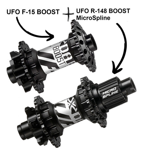 Par Cubo Boost Dabomb Bike Ufo-f15 / Ufo -r148 Microspline