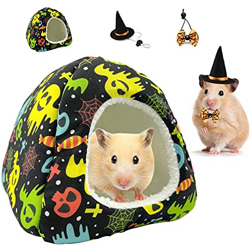 Casa Y Disfraz De Halloween Pequeños Animales, Casa De...