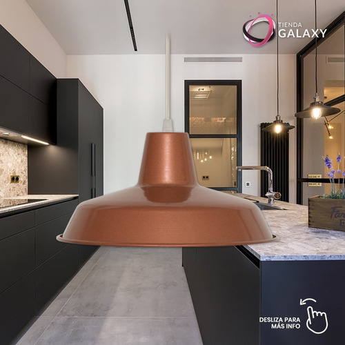 Imagen 4 de 9 de Lampara Galponera Colgante Campana Varios Colores Apto Led