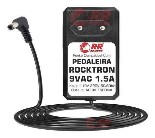 Fonte Ac 9v 1.5 Para Pedal Rocktron Gainiac 2