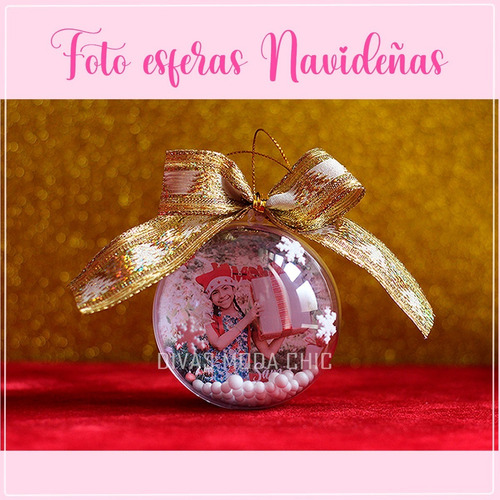 Imagen 4 de 6 de Esferas Navideñas Con Foto - Foto Esferas - Personalizadas