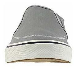 Sperry Mens, Driza De Lona Sin Cordones Sw Gris 10 M