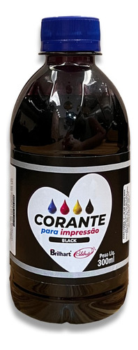 Tinta Comestível Para Impressora Papel Arroz 300ml Tinta Preto