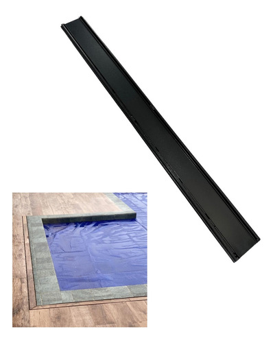 Ralo 10x100cm Linear Invisível Cola Piso Efeito Oculto Preto