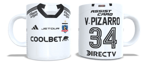 Tazon Taza + Porta Vaso Colo Colo Vicente Pizarro