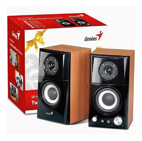 Imagen 4 de 6 de Parlante Genius SP-HF500A negro y madera 220V