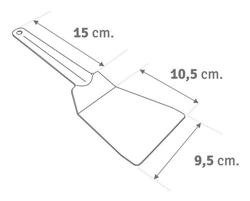 Imagen 2 de 10 de Espátula De Acero Inoxidable Profesional La Planchetta ®