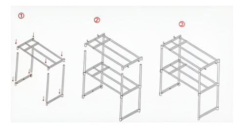 Rack Extensible Estante Organizador Microondas Cocina Baño