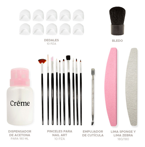 Kit Profesional Esmalte Gelish Lampara Uv Creme Todo En Uno